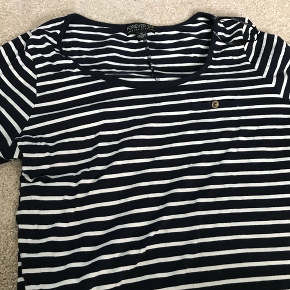 Forever 21 Dresses & Skirts - Soft Blue & White Stripe Dress